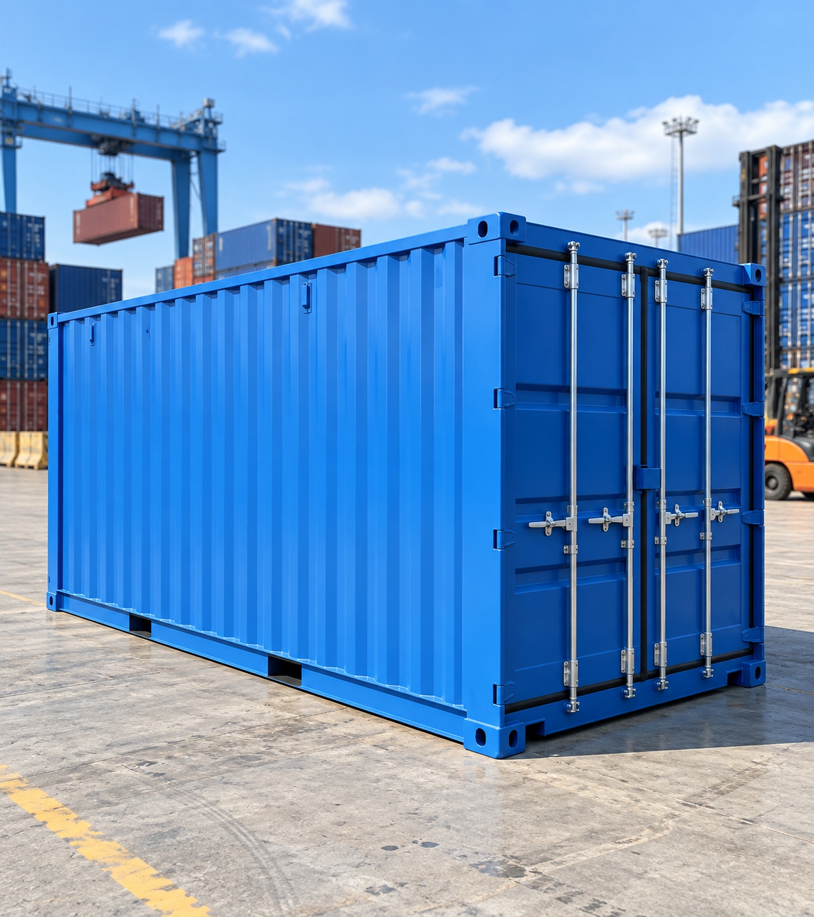 Container minh họa cho bước kiểm tra tình trạng trước khi mua
